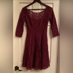 White House Black Market Lace Fit & Flare  Dress